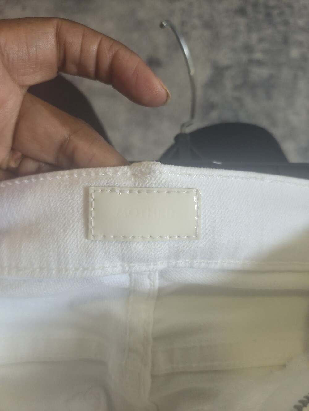 MOTHER The Insider Crop Step Fray Jeans White High Rise Crop Denim Size 25 - Picture 6 of 9
